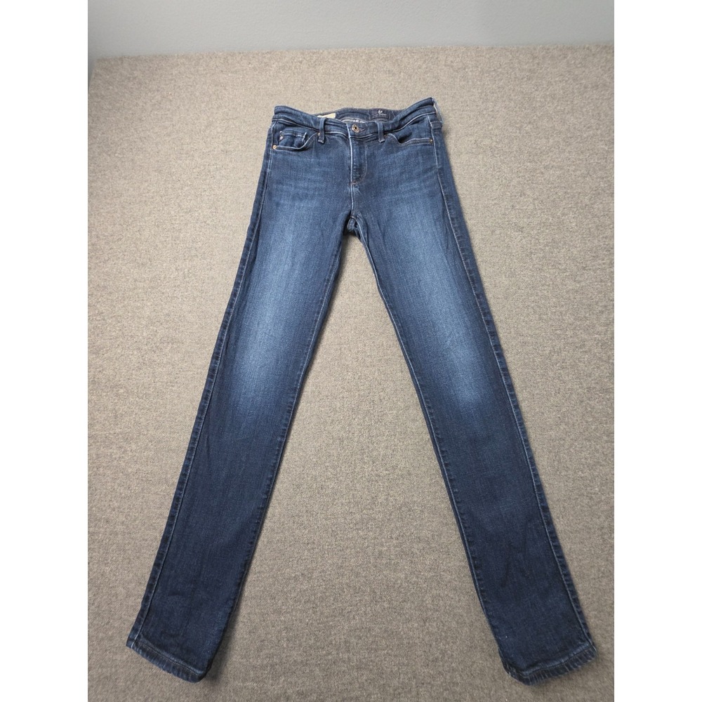 AG Adriano Goldschmied The Prima Cigarette Jeans Womens 25 Blue Denim Mid Rise